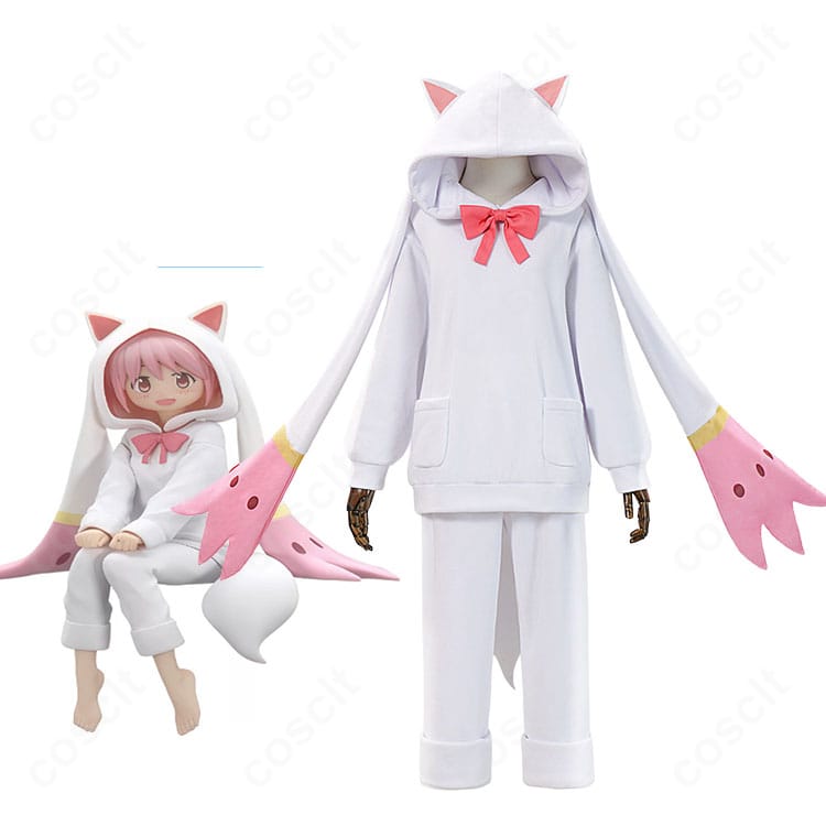 『魔法少女まどか☆マギカ』鹿目まどかとキュゥべえ着ぐるみパジャマVer.コスプレ衣装の商品イメージ