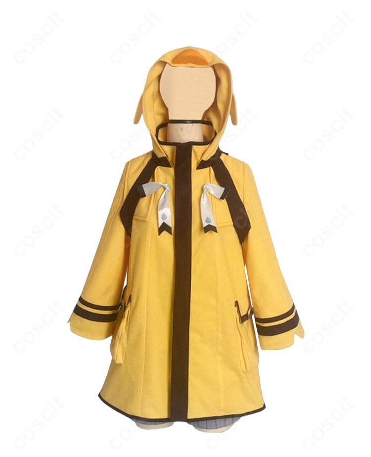 『原神』ドール(女)ぱらぱら天気雨コスプレ衣装のコートとショートパンツ正面