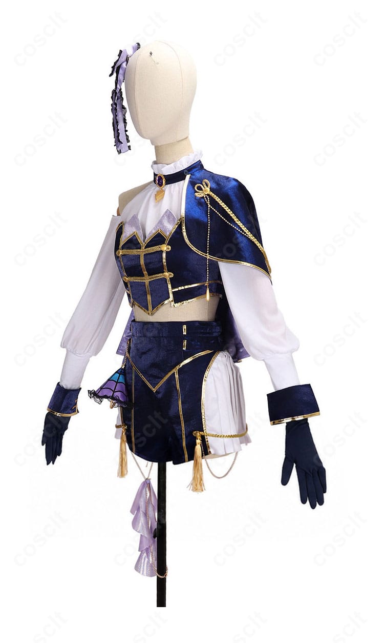 狂蘭 メロコ共通コスプレ衣装の左側面デザインとレイヤード構成