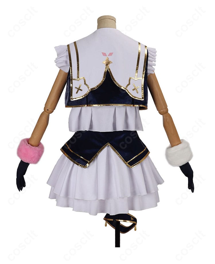 にじさんじ 家長むぎ コスプレ衣装のベストとスカートを確認できる背面