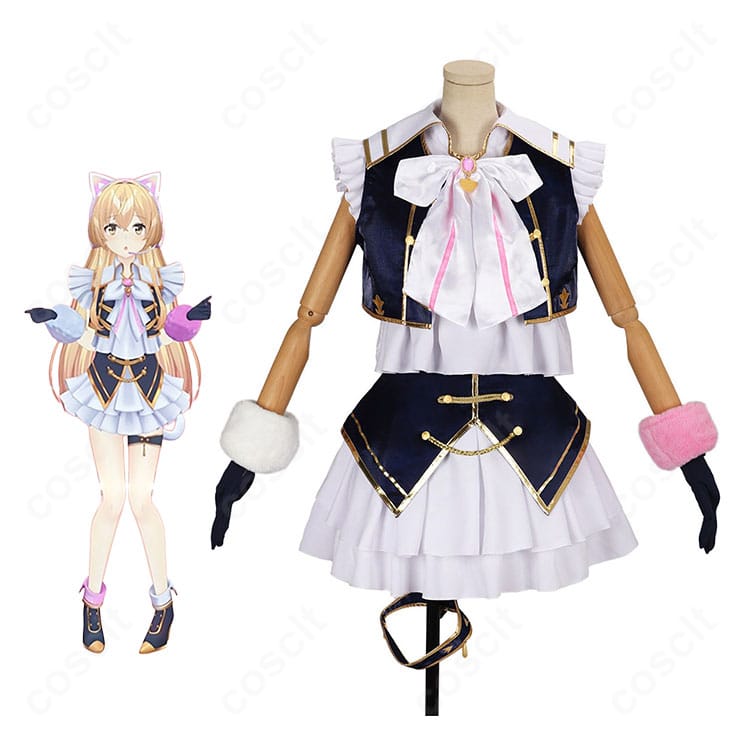 にじさんじ 家長むぎのキャラクター画像と3D共通衣装Ver.コスプレ衣装の商品比較
