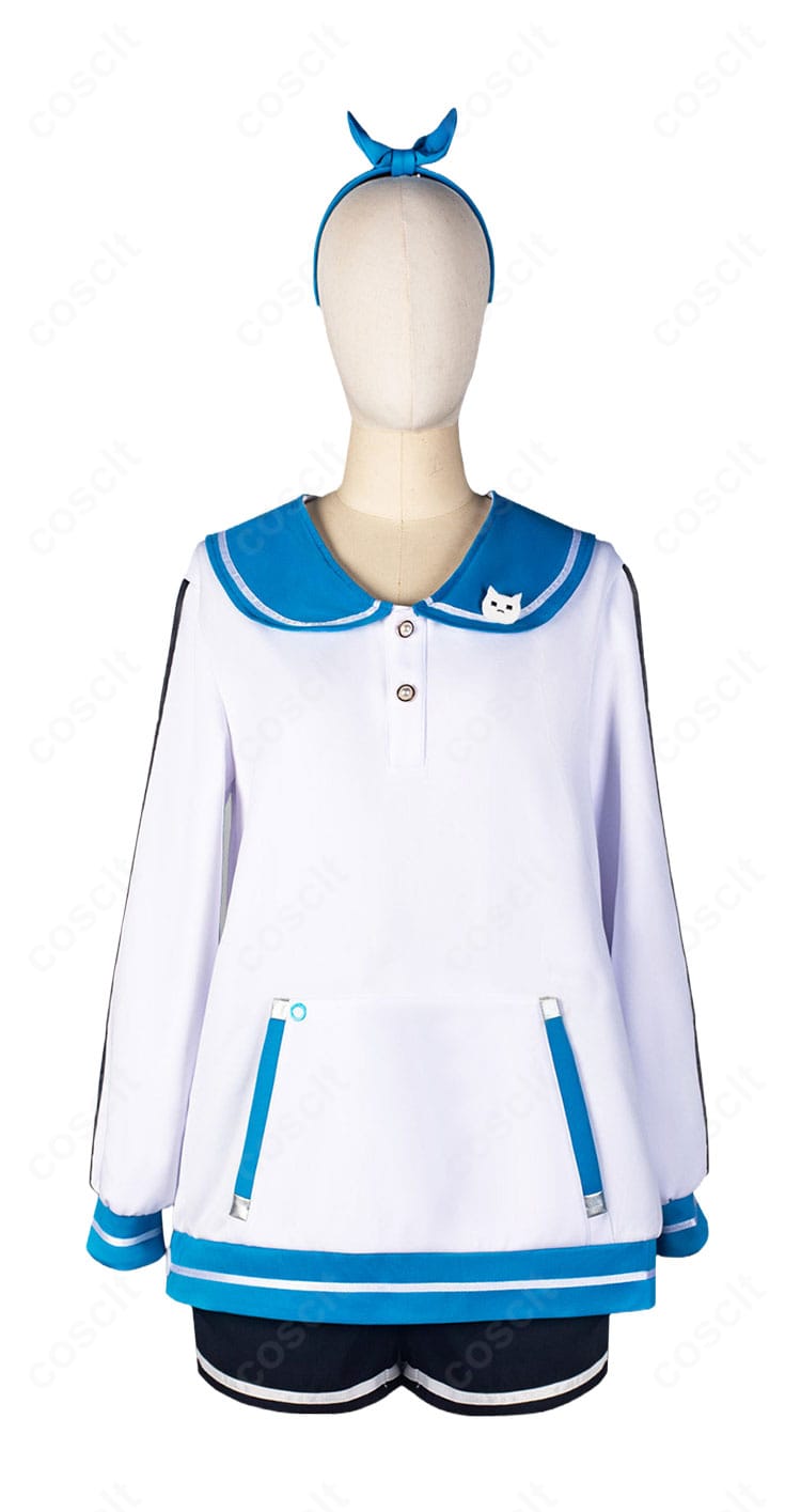 天童アリス コスプレ衣装のトップスとショートパンツを確認できる正面画像