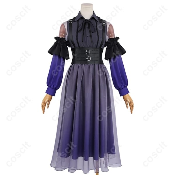 BanG Dream! 夢限大みゅーたいぷ 藤都子 コスプレ衣装｜上品な紫ロングドレス