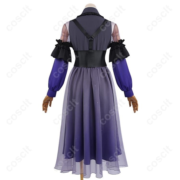 BanG Dream! 夢限大みゅーたいぷ 藤都子 コスプレ衣装｜上品な紫ロングドレス - 3枚目の画像