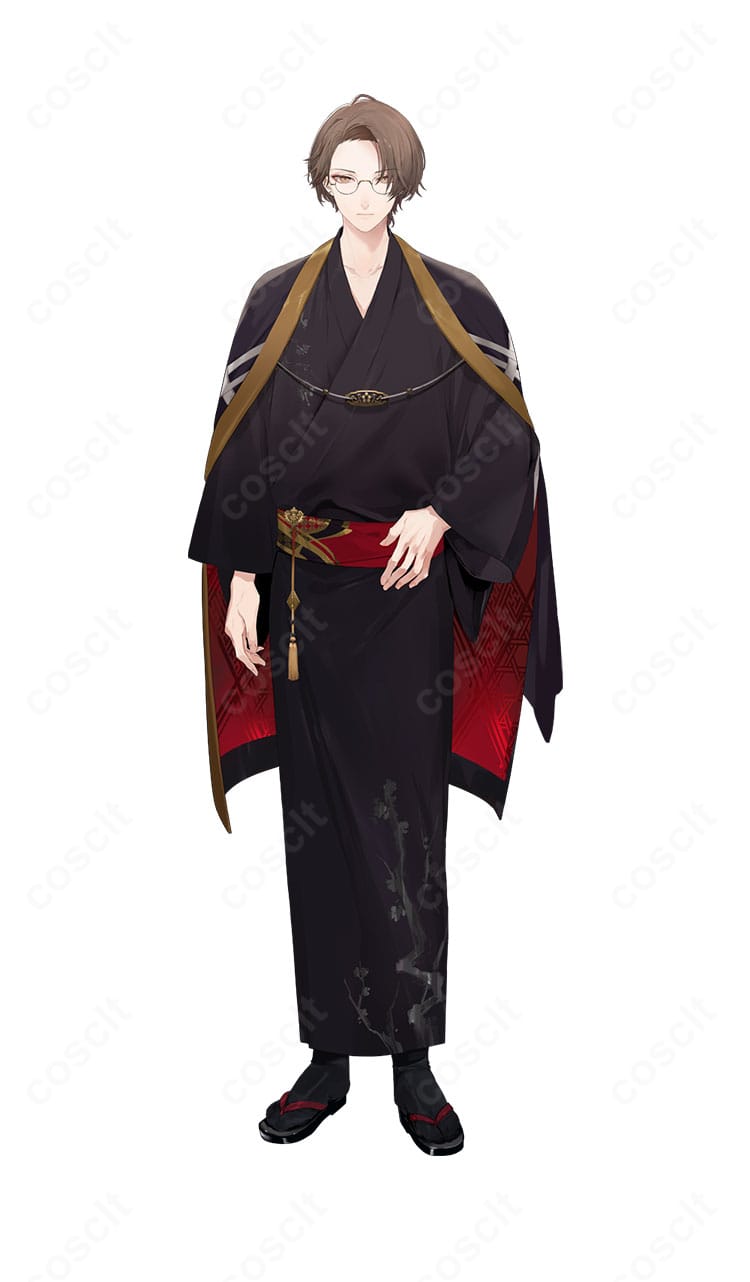 にじさんじ 加賀美ハヤトの和服版新衣装コスプレ衣装の全身イメージ