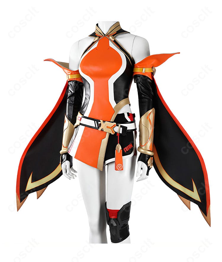アンラン コスプレ衣装の側面シルエットと装飾パーツ