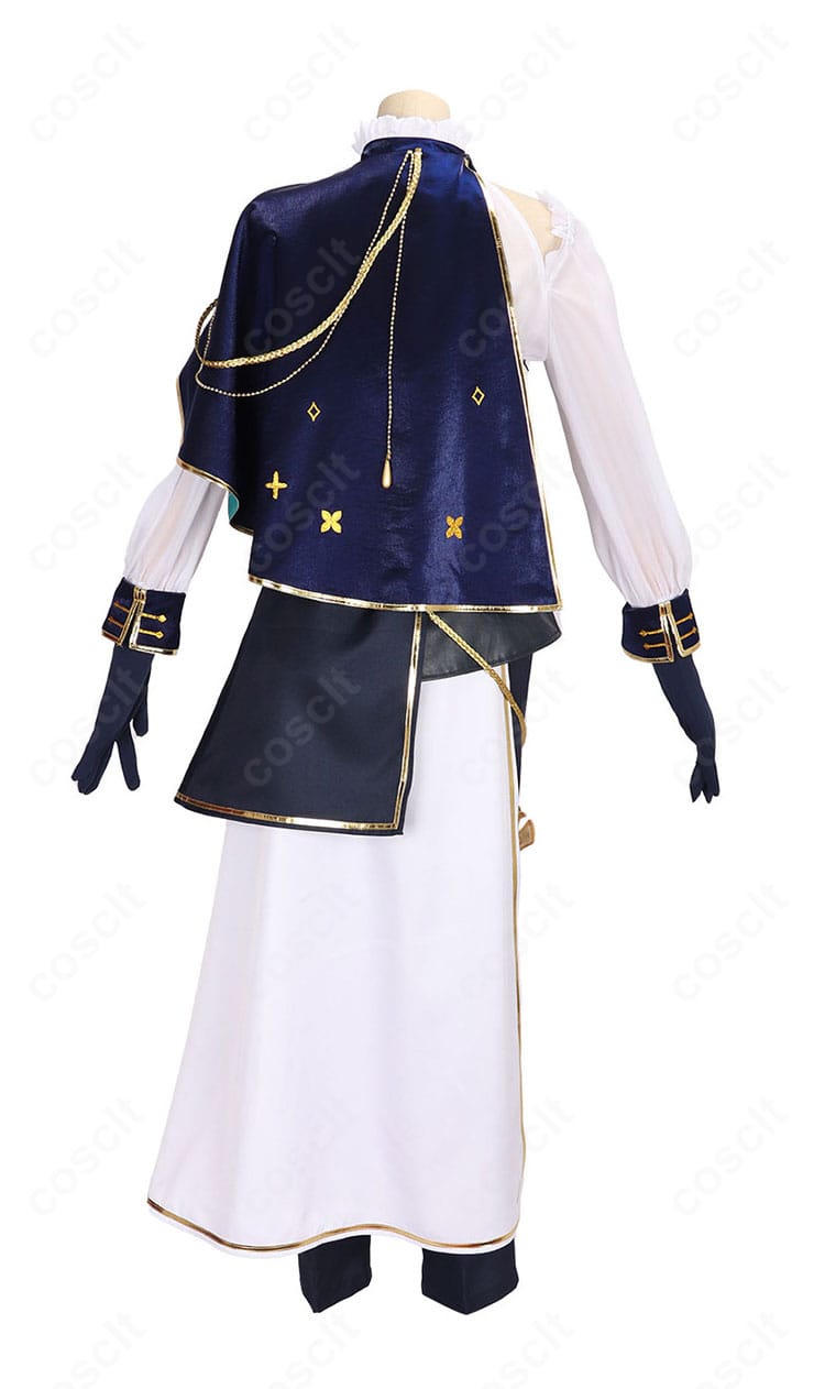 にじさんじ緑仙の共通衣装コスプレ衣装背面デザインとマントの広がり