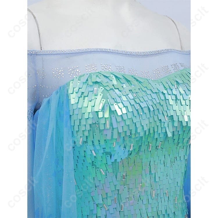 アナと雪の女王 エルサ 氷のドレス コスプレ衣装｜軽やかな着心地と華麗な再現度 - 4枚目の画像