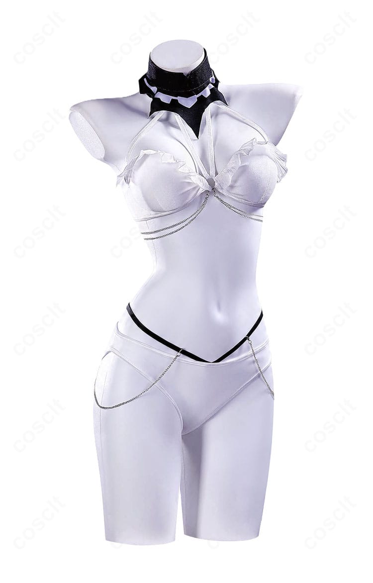 リトルマーメイド コスプレ衣装の水着風シルエットと装飾を確認できる側面画像
