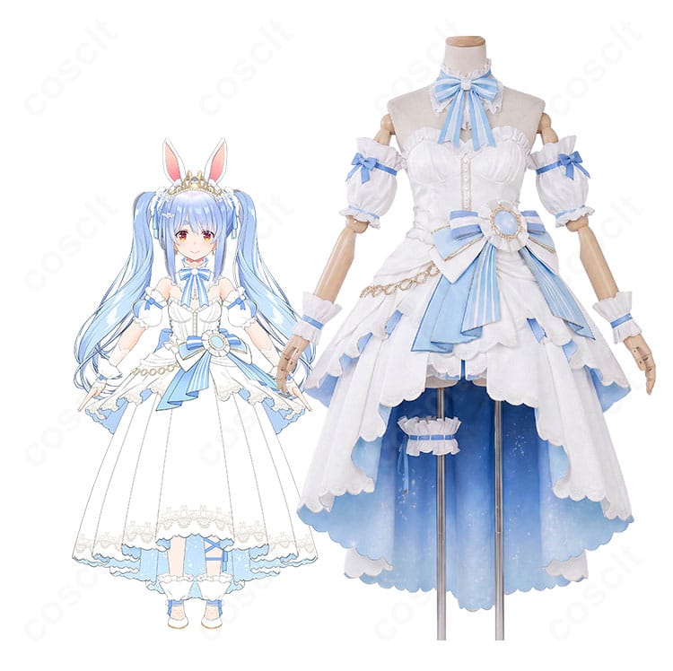 ホロライブ兎田ぺこらのキャラクターイメージと7周年記念3D新衣装の商品全体図