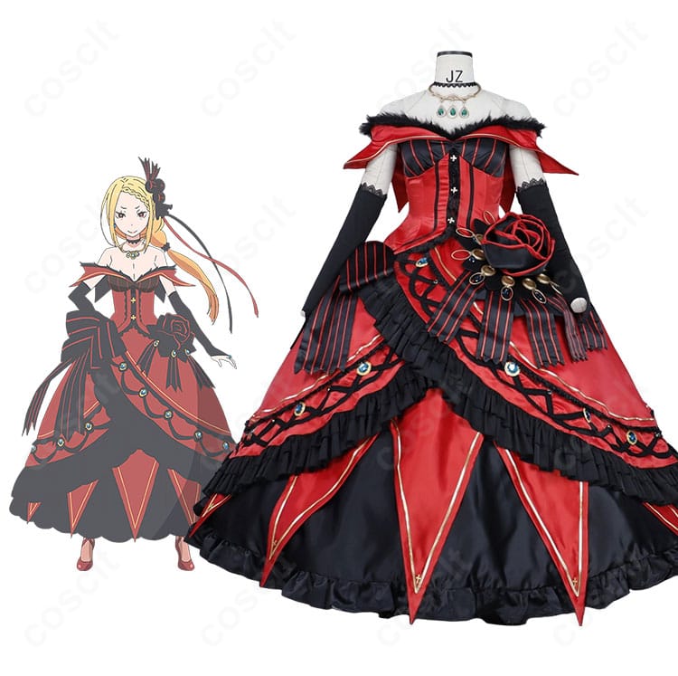 プリシラ・バーリエルのキャラクターイメージとコスプレ衣装の商品比較画像