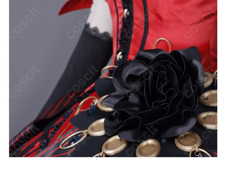 プリシラ・バーリエル コスプレ衣装に付属するフラワーモチーフの詳細