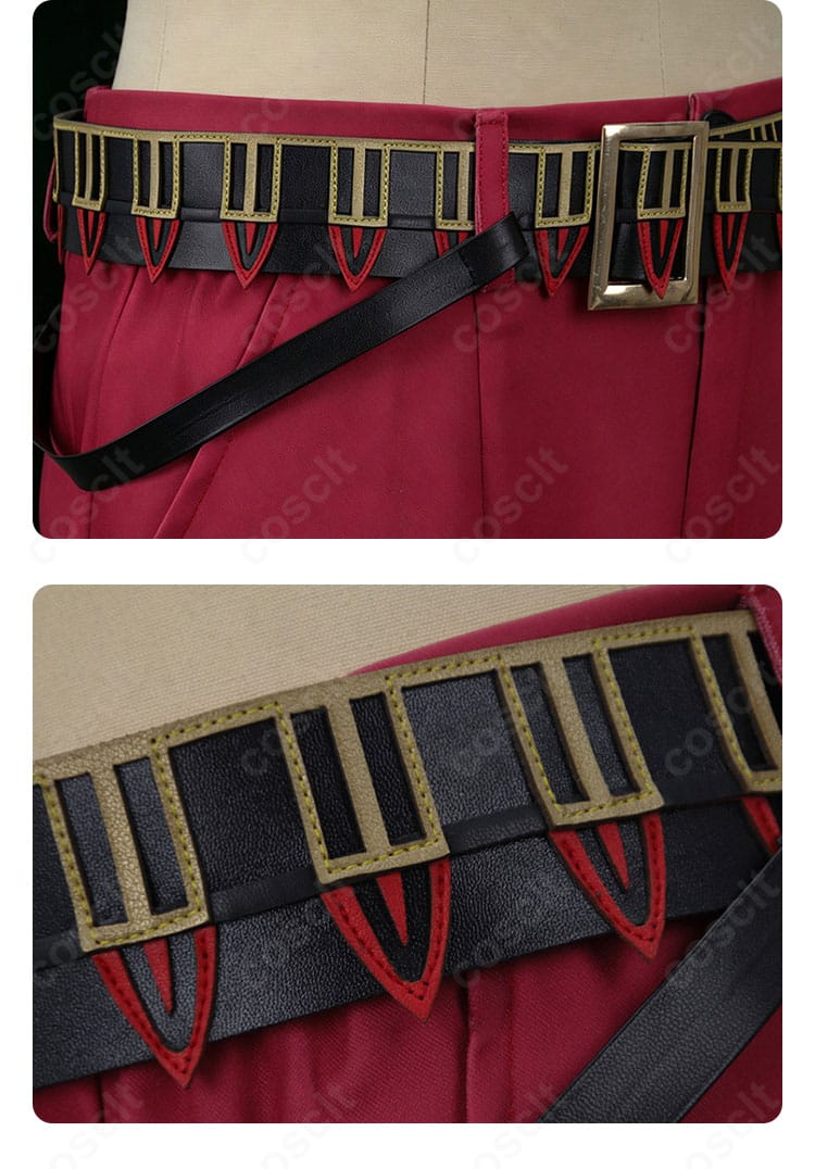 レイホン衣装セットに含まれるベルトの装飾と留め具