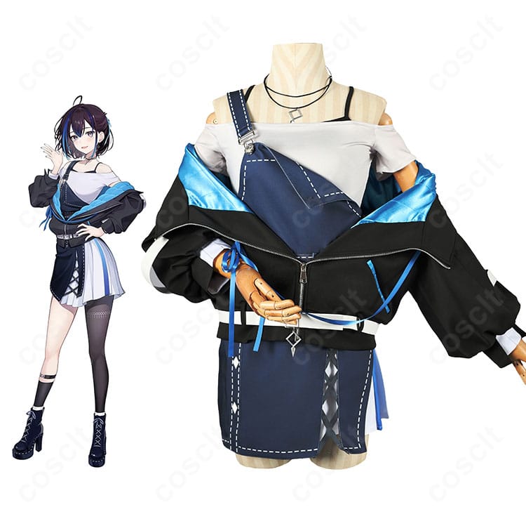 悠針れいのキャラクターイメージと喫茶Laid-Backコスプレ衣装の商品構成
