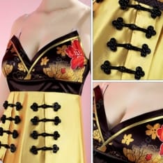 勝利の女神：NIKKE モラン 通常衣装コスプレ衣装｜黒×金の高再現チャイナ風セット - 4枚目の画像（サムネイル）
