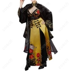 勝利の女神：NIKKE モラン 通常衣装コスプレ衣装｜黒×金の高再現チャイナ風セット - 1枚目の画像（サムネイル）