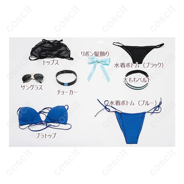 ブルーアーカイブ（ブルアカ）一之瀬アスナ C108描き下ろし水着Ver.コスプレ衣装｜小物付きで撮影に - 5枚目の画像