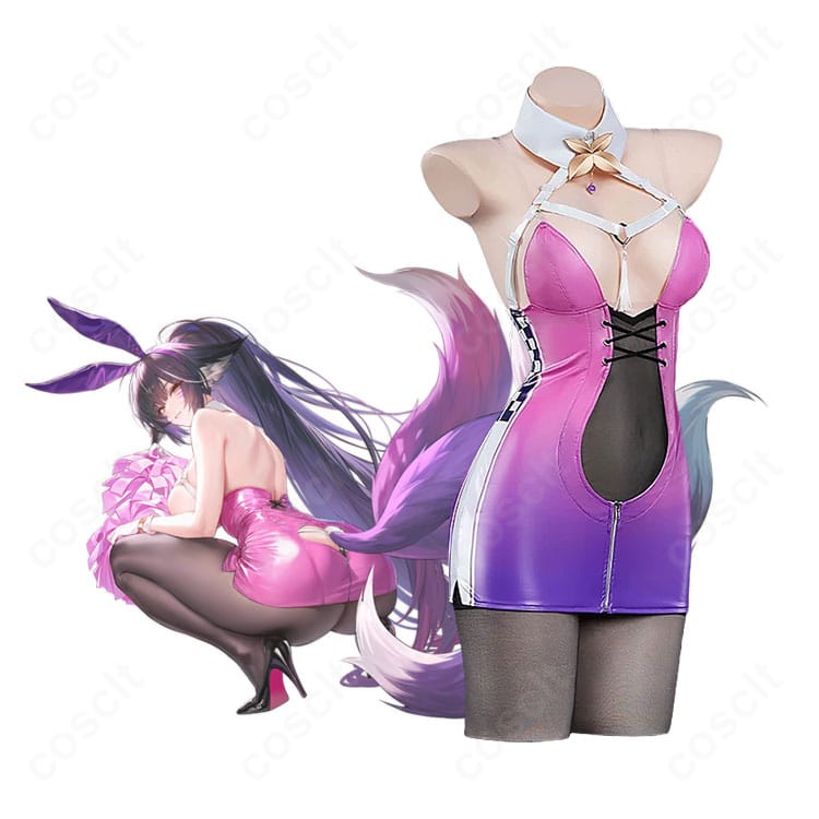 アズールレーンの武蔵「汝だけのために応援す」のキャラクター画像とコスプレ衣装の比較