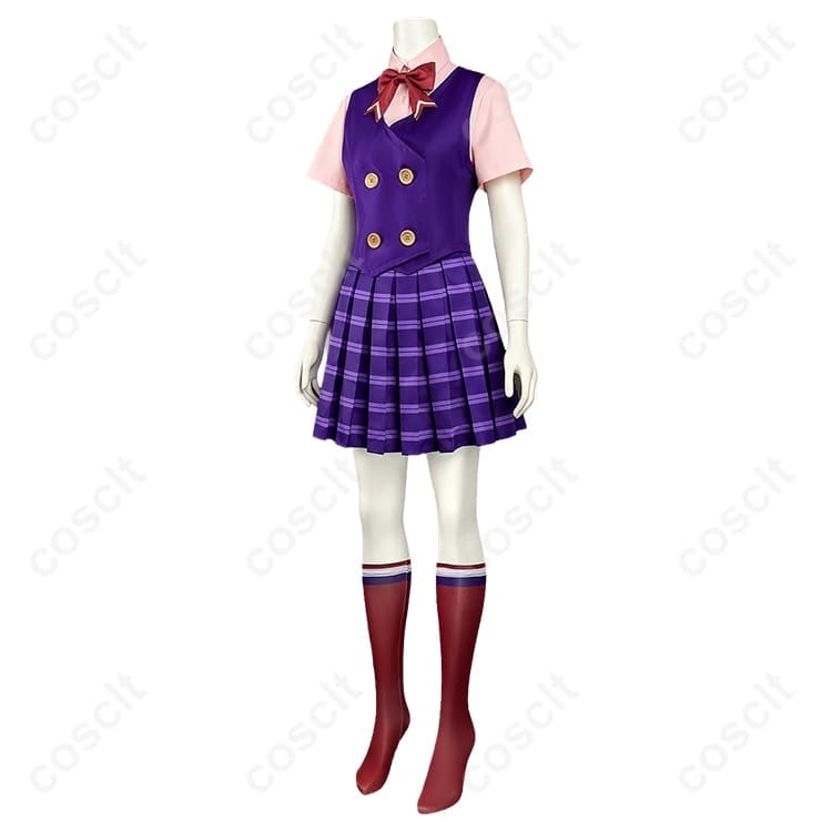 逆転裁判 蘇る逆転 宝月茜 高校生制服Ver. コスプレ衣装｜白衣付き高再現6点セット - 5枚目の画像