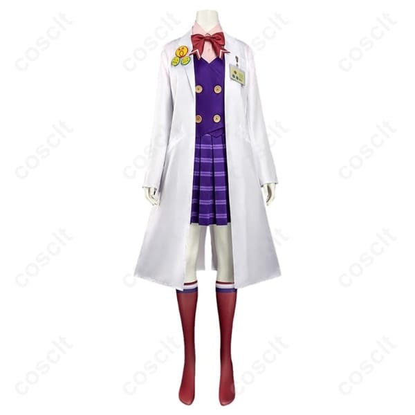 逆転裁判 蘇る逆転 宝月茜 高校生制服Ver. コスプレ衣装｜白衣付き高再現6点セット