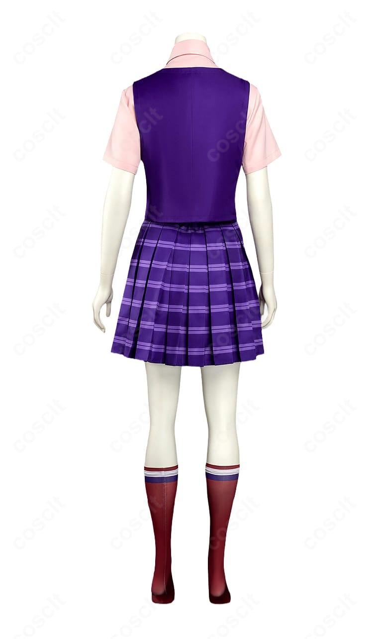 宝月茜 高校生制服Ver.のベストとスカートを合わせた背面デザイン