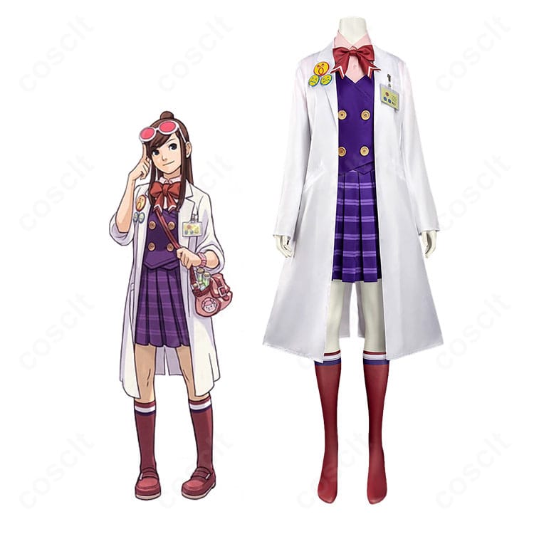 『逆転裁判 蘇る逆転』宝月茜のキャラクターイメージと高校生制服Ver.コスプレ衣装の商品比較