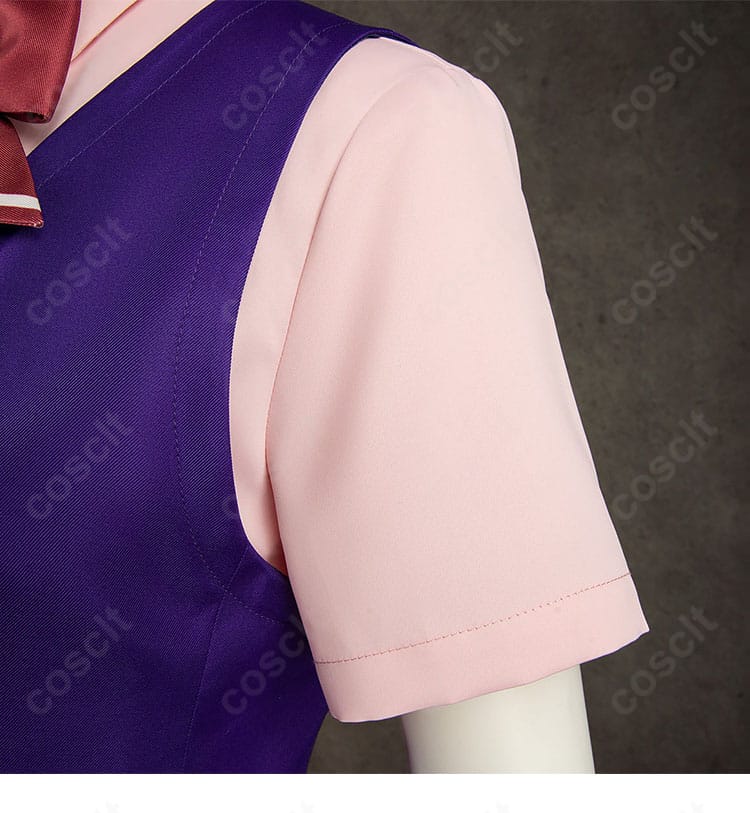 宝月茜 高校生制服Ver.衣装の半袖デザインと袖口の詳細