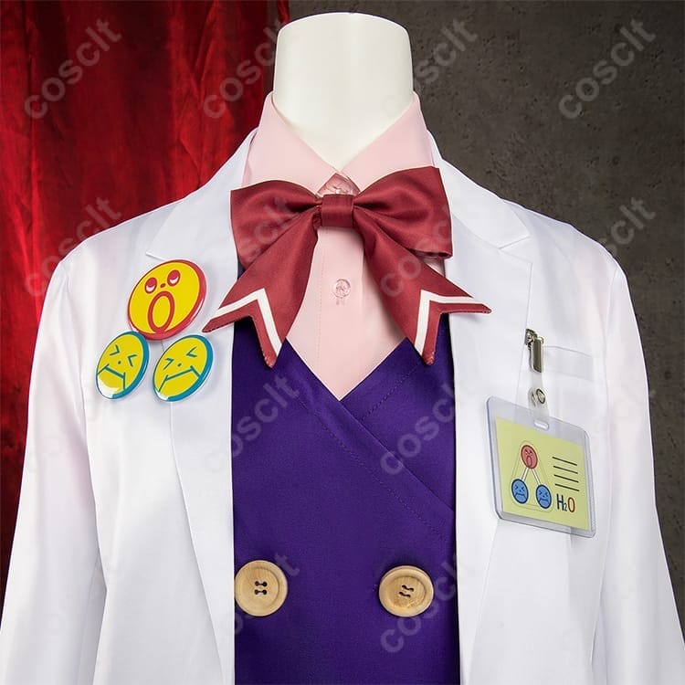 逆転裁判 蘇る逆転 宝月茜 高校生制服Ver. コスプレ衣装｜白衣付き高再現6点セット - 7枚目の画像