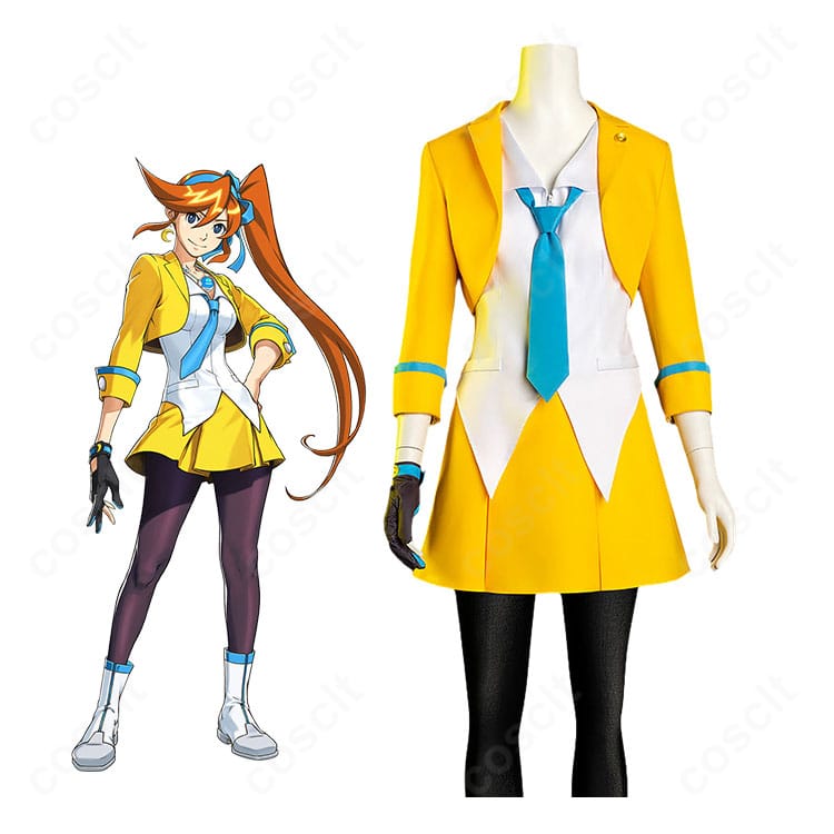 『逆転裁判5』希月心音のキャラクター画像と通常衣装Ver.商品全体の比較