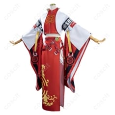 GUILTY GEAR 蔵土縁紗夢 コスプレ衣装｜華やかな赤白チャイナ風4点セット - 3枚目の画像（サムネイル）