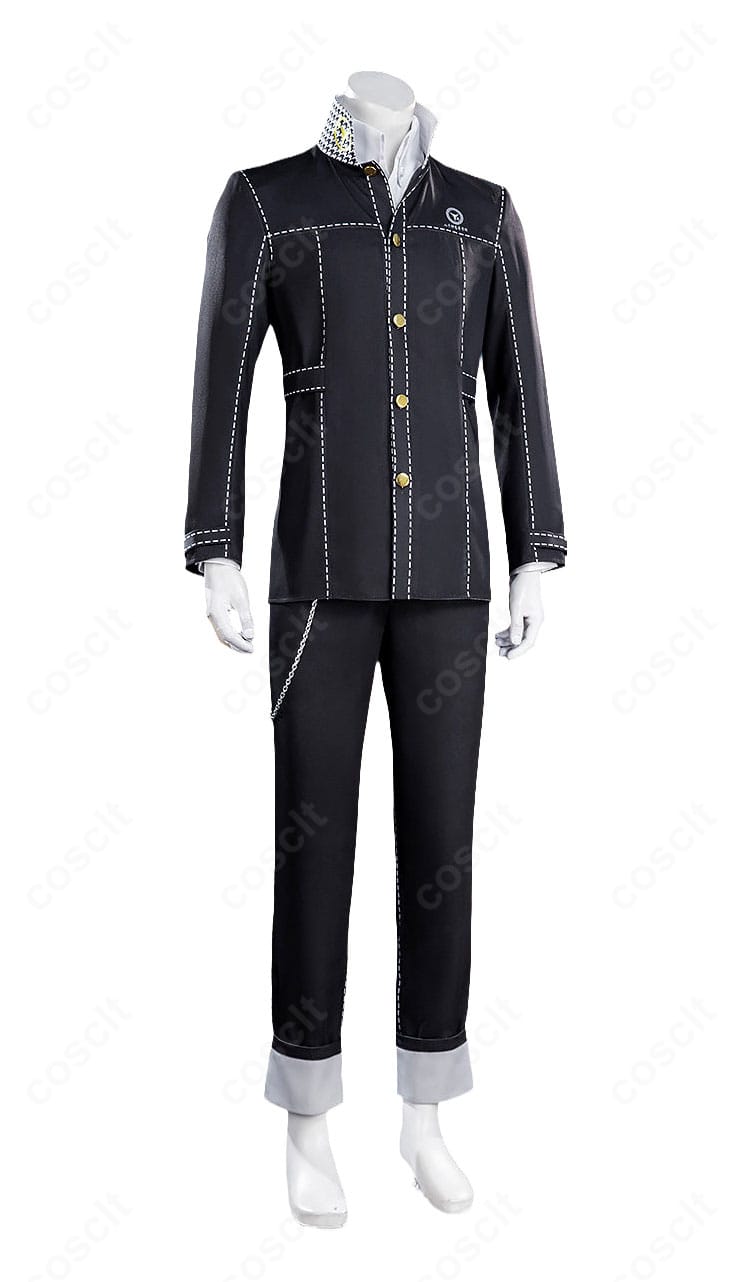 白鐘直斗の探偵風制服コスプレ衣装を側面から見た着用イメージ