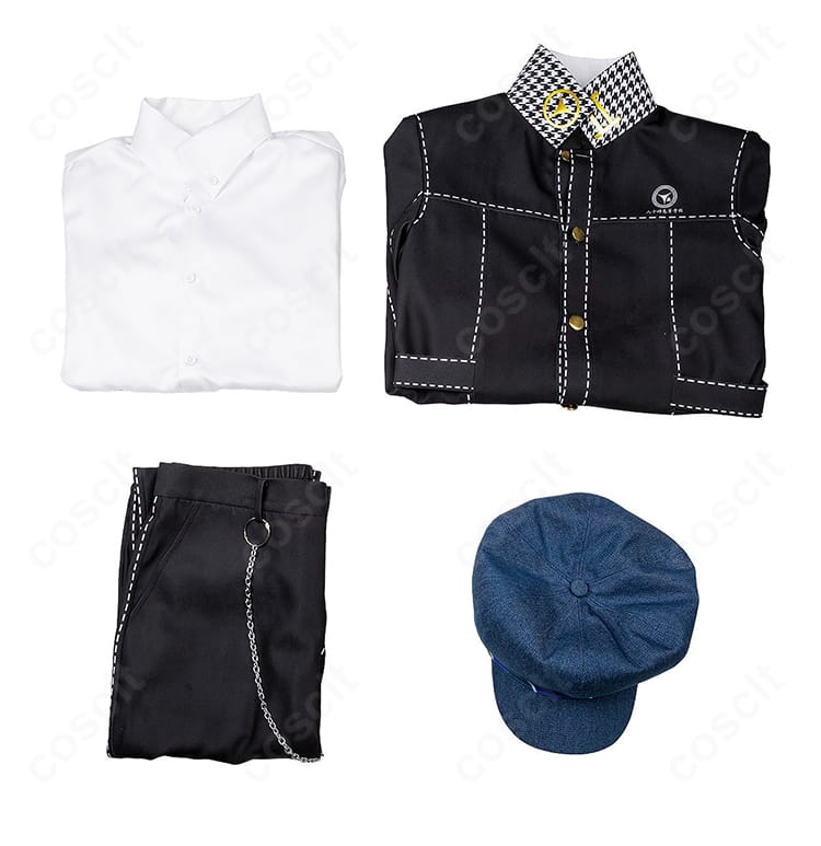 白鐘直斗探偵風制服のジャケット、シャツ、パンツ、帽子セット内容