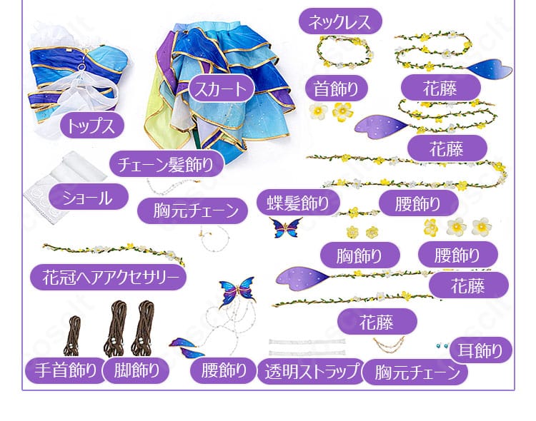 絢瀬絵里「妖精の国編 いっしょに練習」覚醒後コスプレ衣装のセット内容一覧