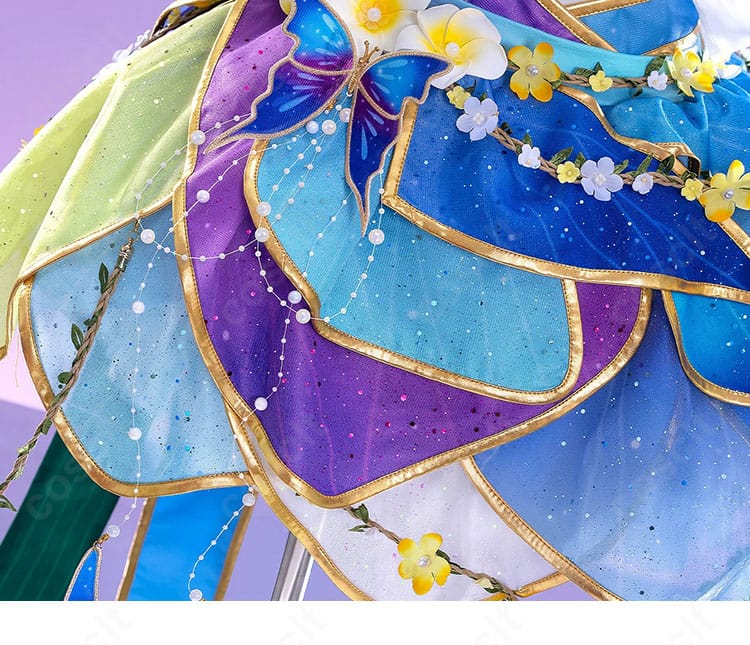 絢瀬絵里 妖精の国編 覚醒後コスプレ衣装のスカート蝶モチーフ装飾