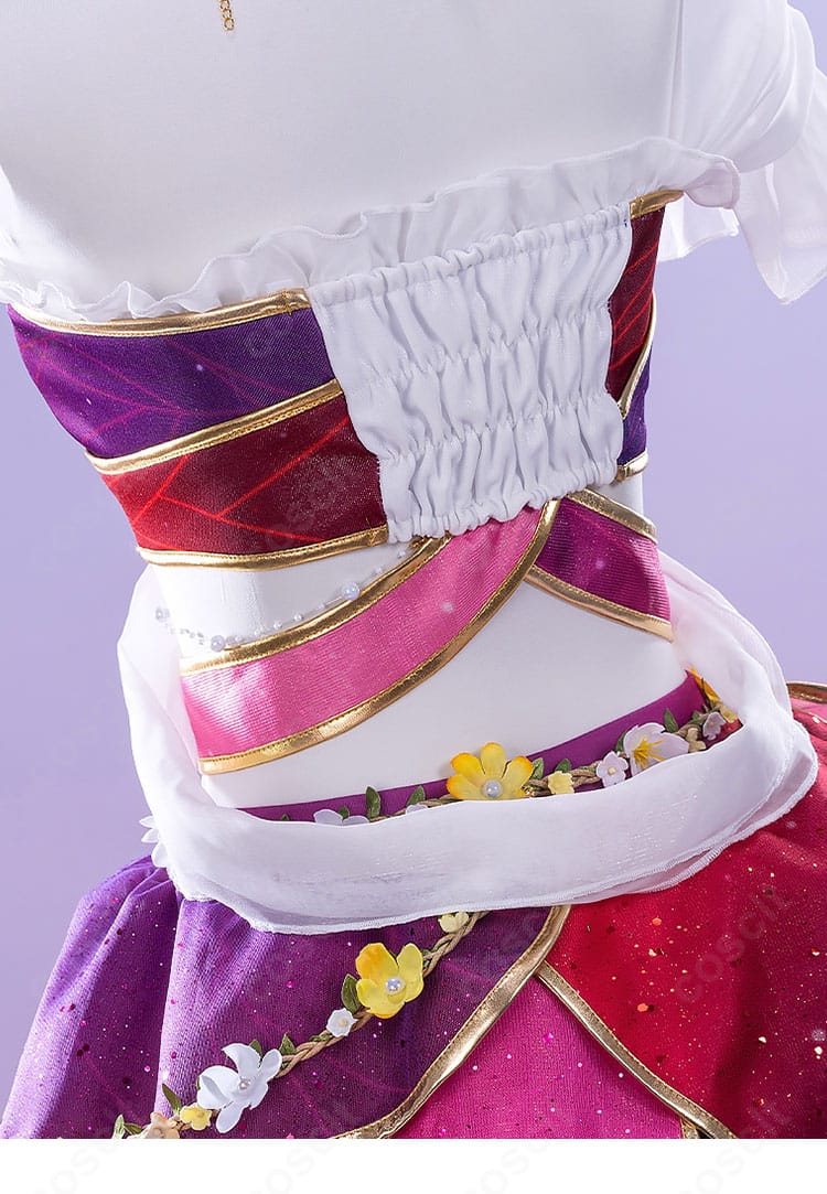 西木野真姫 妖精の国編 こっそり練習 覚醒後コスプレ衣装の腰まわり装飾ディテール