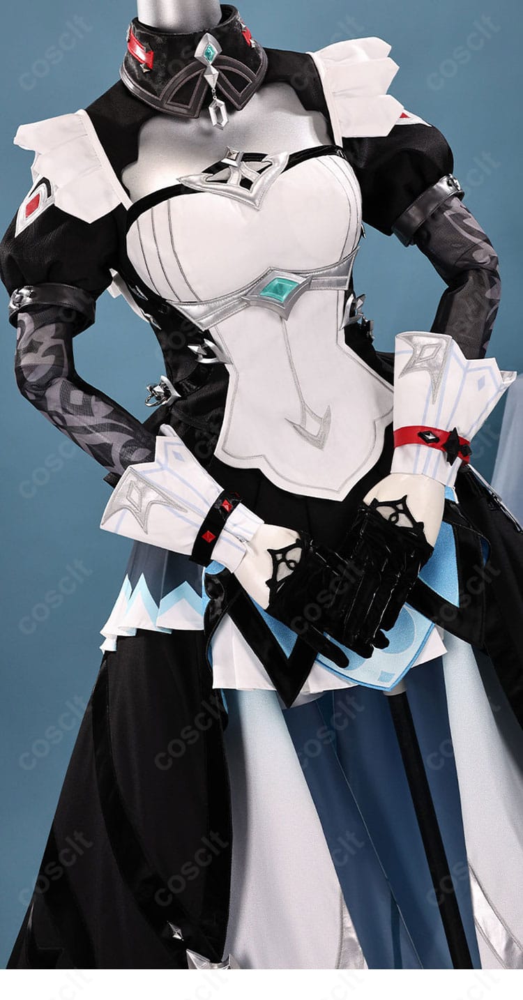 原神 ダニカ メイド長コスプレ衣装の襟元装飾詳細