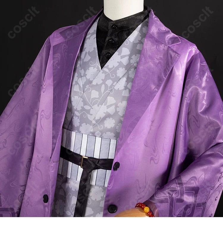不死川玄弥「いこいの里巡り」版衣装の襟元の装飾