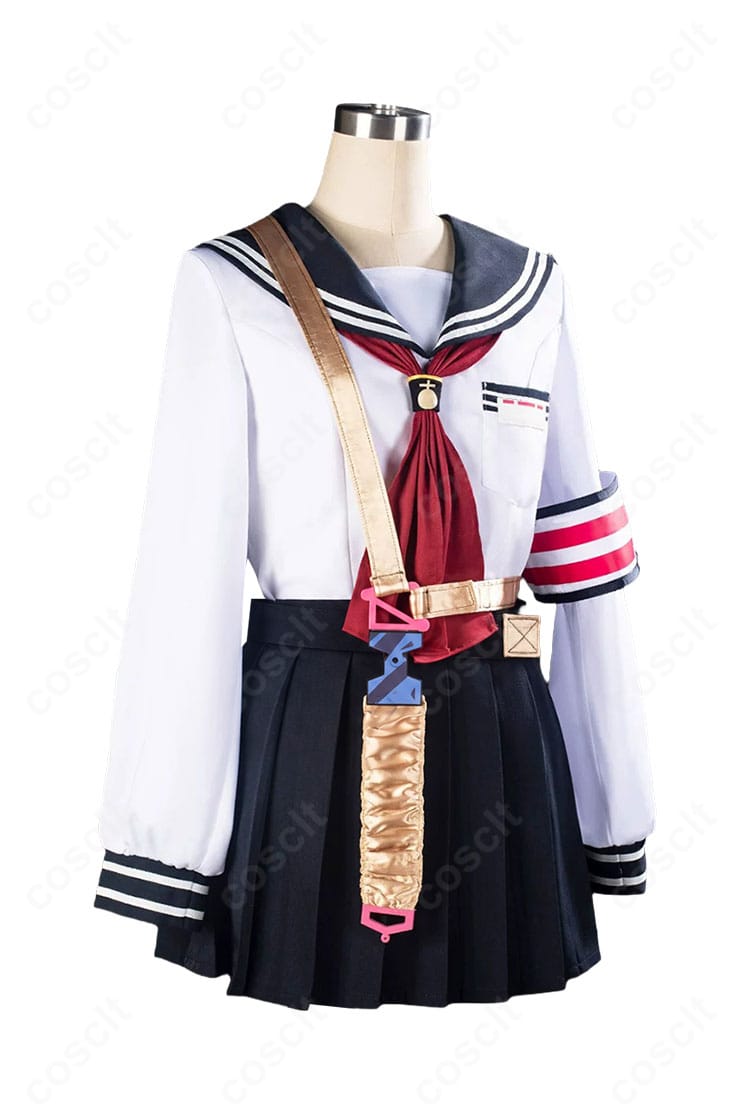七度ユキノ FOX小隊セーラー制服風コスプレ衣装の右側ディテール