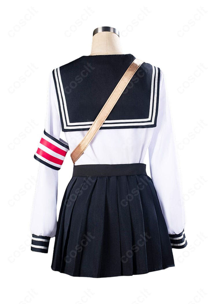 七度ユキノ SRT特殊学園FOX小隊セーラー制服風コスプレ衣装の背面デザイン