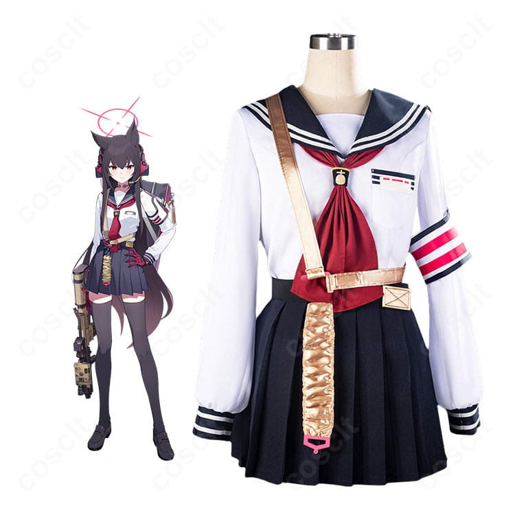 『ブルーアーカイブ』七度ユキノのキャラクターイメージとSRT特殊学園FOX小隊セーラー制服風コスプレ衣装