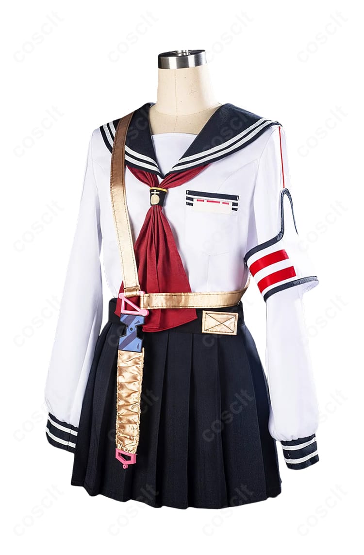 七度ユキノ FOX小隊セーラー制服風コスプレ衣装の左側ディテール