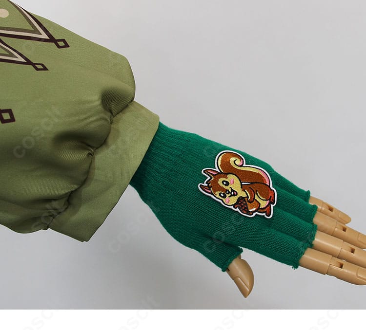 キャンプデー コスプレ衣装に付属する手袋の装飾部分の詳細