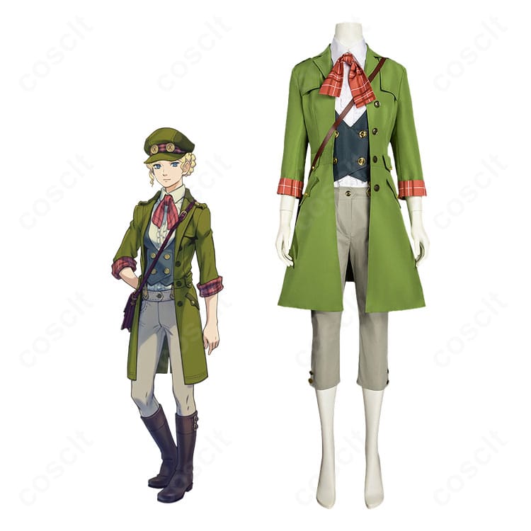 『大逆転裁判 -成歩堂龍ノ介の冒險-』ジーナ・レストレードのキャラクターイメージと商品コスプレ衣装を掲載した画像