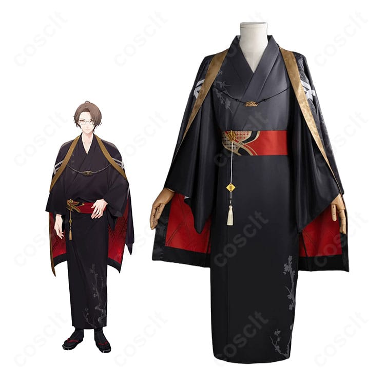 にじさんじ 加賀美ハヤトの和服姿とコスプレ衣装を並べた比較画像