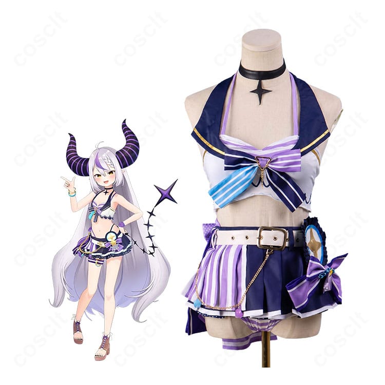 ホロライブ ラプラス・ダークネス サマースプラッシュパーティーver.のキャラクター画像と水着コスプレ衣装の商品画像