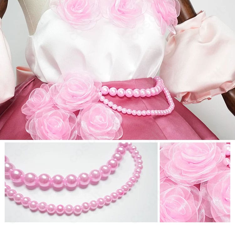 レム/ラム Royal Rose Ver.コスプレ衣装のウエスト周辺の装飾を紹介するクローズアップ画像