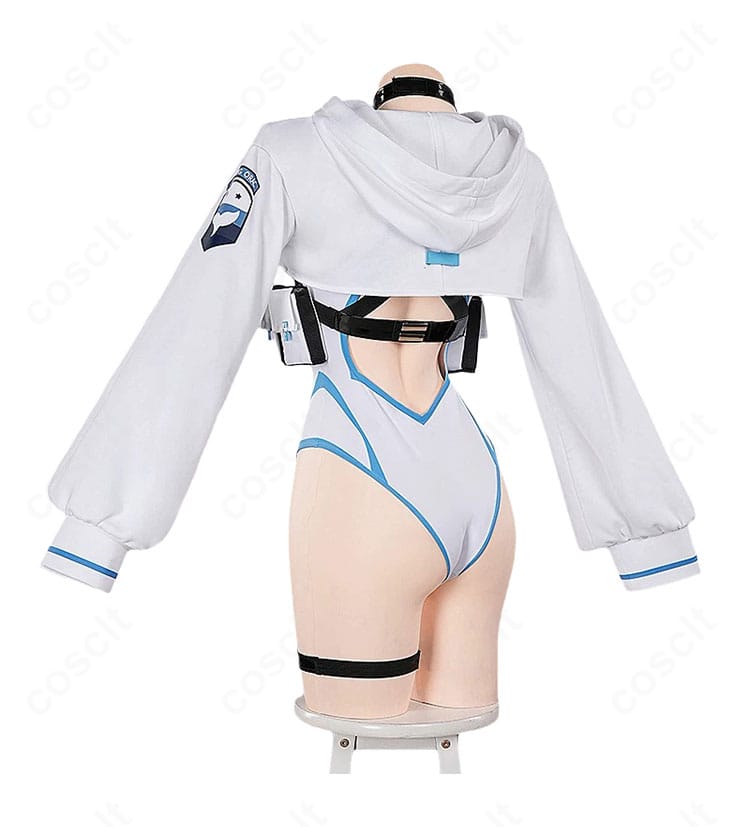 ブルーアーカイブ 淵上コトネの水着風コスプレ衣装を側面から見た全体シルエット