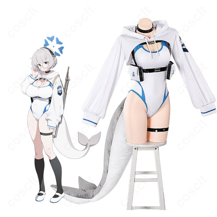 ブルーアーカイブ 淵上コトネのキャラクターイラストとダイビング部の水着風コスプレ衣装の商品画像