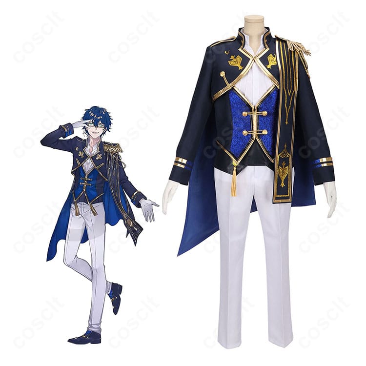 にじさんじ レオス・ヴィンセントのキャラクターイメージとライブ共通衣装コスプレ衣装の比較画像