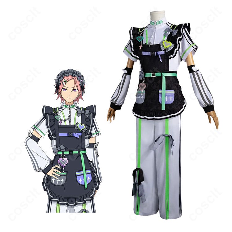 あんさんぶるスターズ!! 桜河こはく MEMEID衣装のキャラクターイメージとメイド風コスプレ衣装の商品画像